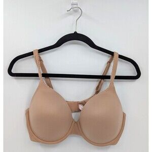 Victoria's Secret Bra 36D Beige Lined Perfect Coverage-READ